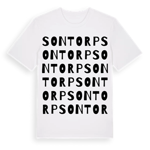 Sontorp ordlek t-shirt – ekologisk bomull t-shirt från Pinshirt