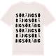 Vintage White t-shirt med Söräng ordlek t-shirt