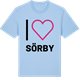 Blue Soul t-shirt med Jag älskar Sörby t-shirt stort tryck