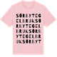 Pink Cotton t-shirt med Sörby Tegelbruk ordlek t-shirt