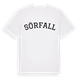 White t-shirt med Sörfall böjd t-shirt