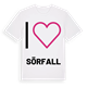 Jag älskar Sörfall t-shirt stort tryck