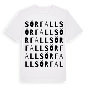 Sörfall ordlek t-shirt – ekologisk bomull t-shirt från PinShirt