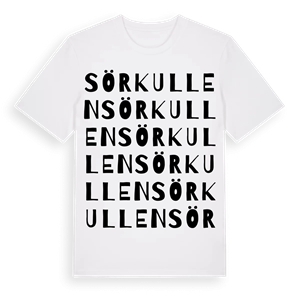 Sörkullen ordlek t-shirt – ekologisk bomull t-shirt från Pinshirt