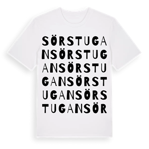 Sörstugan ordlek t-shirt – ekologisk bomull t-shirt från PinShirt