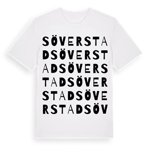 Söverstad ordlek t-shirt – ekologisk bomull t-shirt från Pinshirt