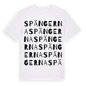 Spängerna ordlek t-shirt – ekologisk bomull t-shirt från Pinshirt
