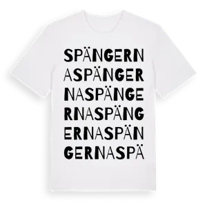 Spängerna ordlek t-shirt – ekologisk bomull t-shirt från Pinshirt