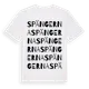 White t-shirt med Spängerna ordlek t-shirt