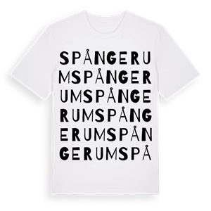 Spångerum ordlek t-shirt – ekologisk bomull t-shirt från Pinshirt