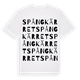 White t-shirt med Spångkärret ordlek t-shirt