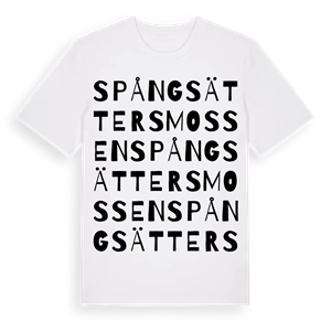 Spångsättersmossen ordlek t-shirt – ekologisk bomull t-shirt från Pinshirt