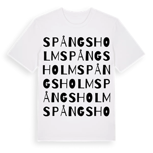 Spångsholm ordlek t-shirt – ekologisk bomull t-shirt från Pinshirt