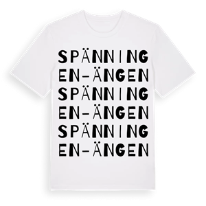 Spänningen-ängen ordlek t-shirt – ekologisk bomull t-shirt från Pinshirt