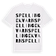 White t-shirt med Spellinge kvarn ordlek t-shirt