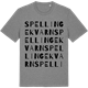 Mid Heather Gray t-shirt med Spellinge kvarn ordlek t-shirt