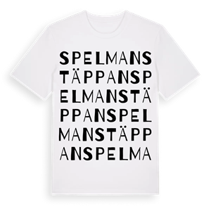 Spelmanstäppan ordlek t-shirt – ekologisk bomull t-shirt från Pinshirt