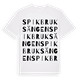 White t-shirt med Spikbruksängen ordlek t-shirt