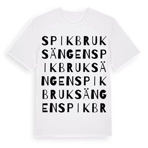 Spikbruksängen ordlek t-shirt – ekologisk bomull t-shirt från Pinshirt