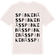 Vintage White t-shirt med Spinkenäs ordlek t-shirt