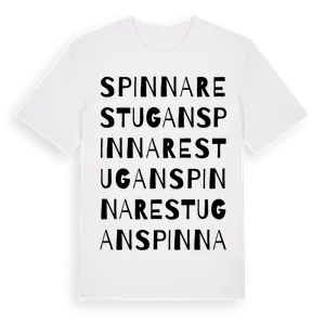 Spinnarestugan ordlek t-shirt – ekologisk bomull t-shirt från Pinshirt