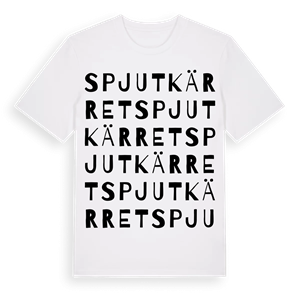 Spjutkärret ordlek t-shirt – ekologisk bomull t-shirt från Pinshirt