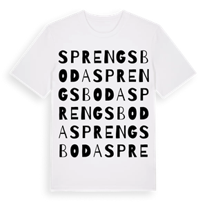 Sprengsboda ordlek t-shirt – ekologisk bomull t-shirt från Pinshirt