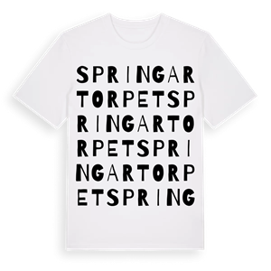 Springartorpet ordlek t-shirt – ekologisk bomull t-shirt från Pinshirt