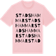 Pink Cotton t-shirt med Stadshammar ordlek t-shirt