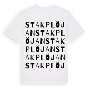 Stakplöjan ordlek t-shirt – ekologisk bomull t-shirt från Pinshirt