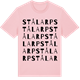 Pink Cotton t-shirt med Stålarp ordlek t-shirt