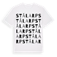 White t-shirt med Stålarp ordlek t-shirt