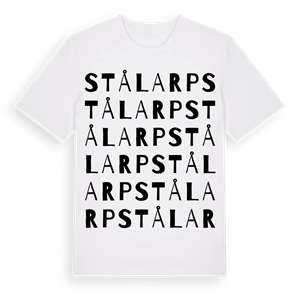 Stålarp ordlek t-shirt – ekologisk bomull t-shirt från Pinshirt