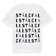White t-shirt med Stålefall ordlek t-shirt
