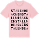 Pink Cotton t-shirt med Stallmobacken ordlek t-shirt