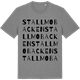 Mid Heather Gray t-shirt med Stallmobacken ordlek t-shirt
