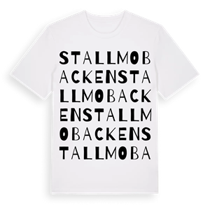 Stallmobacken ordlek t-shirt – ekologisk bomull t-shirt från Pinshirt