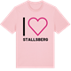 Pink Cotton t-shirt med Jag älskar Stallsberg t-shirt stort tryck