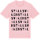 Pink Cotton t-shirt med Stallsviken ordlek t-shirt