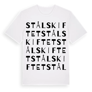 Stålskiftet ordlek t-shirt – ekologisk bomull t-shirt från Pinshirt
