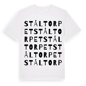 Ståltorpet ordlek t-shirt – ekologisk bomull t-shirt från Pinshirt