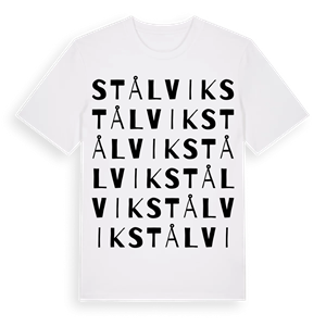 Stålvik ordlek t-shirt – ekologisk bomull t-shirt från PinShirt