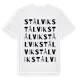 White t-shirt med Stålvik ordlek t-shirt