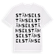 White t-shirt med Stämsel ordlek t-shirt