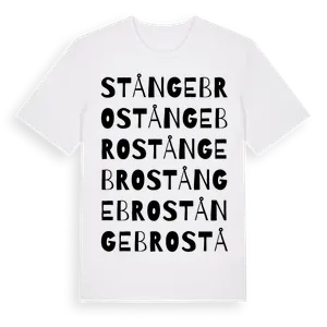 Stångebro ordlek t-shirt – ekologisk bomull t-shirt från Pinshirt