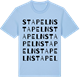Blue Soul t-shirt med Stapeln ordlek t-shirt