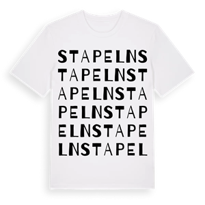 Stapeln ordlek t-shirt – ekologisk bomull t-shirt från Pinshirt