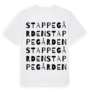 Stappegården ordlek t-shirt – ekologisk bomull t-shirt från PinShirt