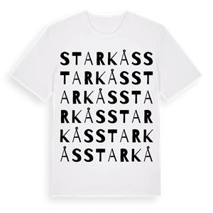 Starkås ordlek t-shirt – ekologisk bomull t-shirt från Pinshirt