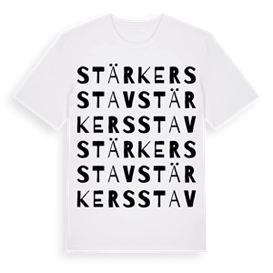 Stärkers stav ordlek t-shirt – ekologisk bomull t-shirt från Pinshirt